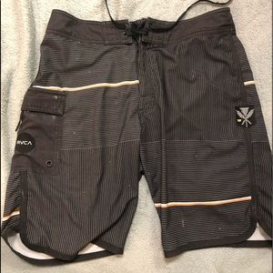 RVCA board shorts. Size 32. Pinstriped.
